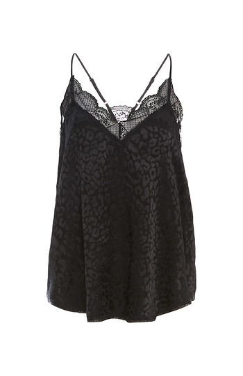 Leopard Print Lace Cami Slide 1