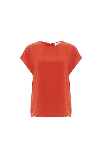 Back Zip Short Sleeve Top Slide 1