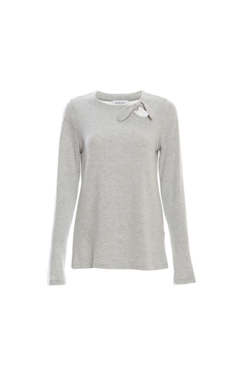 Side Tie Long Sleeve Top Slide 1