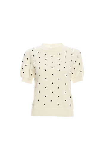 Short Sleeve Polka Dot Top Slide 1