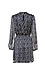 Mock Neck Elastic Waist Long Sleeve Dress Thumb 2
