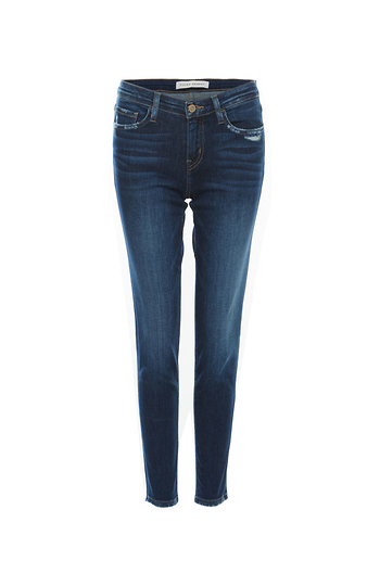 Flying Monkey Mid Rise Frayed Back Hem Crop Skinny Slide 1