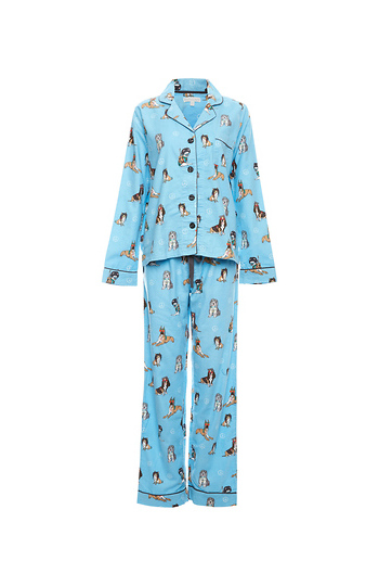 PJ Salvage Dog Flannel Pajama Set Slide 1