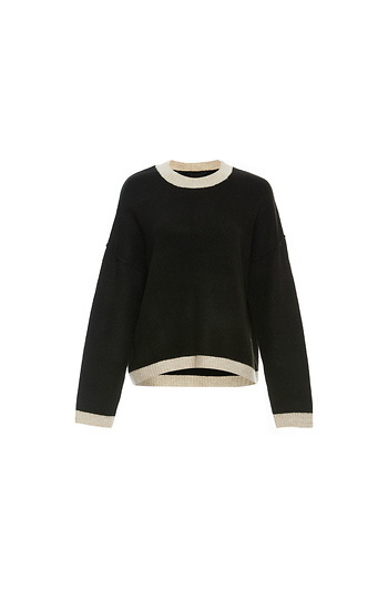 Contrast Hem Pullover Sweater Slide 1