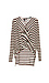 Stripe Long Sleeve Wrap Top Thumb 1