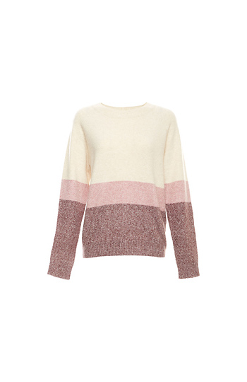 Cozy Color Block Tonal Stripe Sweater Slide 1