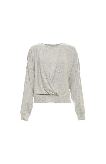 Faux Front Knot Pullover Slide 1
