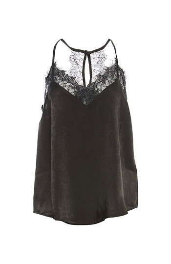 Lace Racerback Sleeveless Top Slide 1