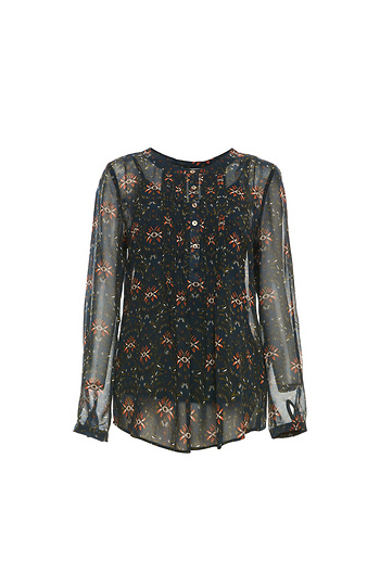 Daniel Rainn Sheer Long Sleeve Top Slide 1