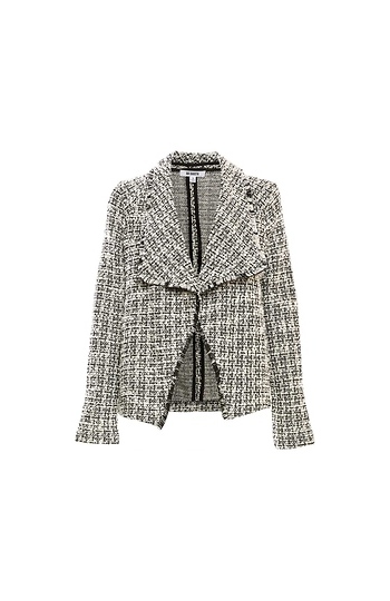 BB Dakota Knit Tweed Drape Front Jacket Slide 1