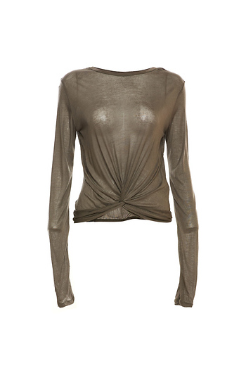 Ruched Twist Front Top Slide 1