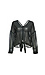 Semi-Sheer Front Tie Blouse Thumb 1