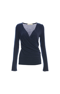 Brushed Hacci Wrap Top Slide 1