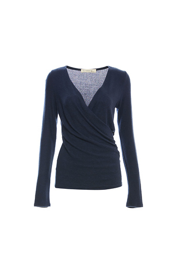 Brushed Hacci Wrap Top Slide 1
