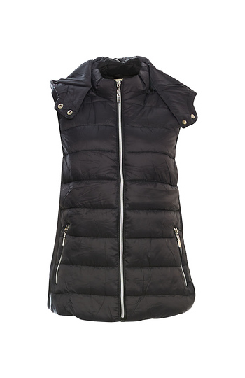 Fur Lined Zip Up Rib Side Detail w/ Hood Slide 1