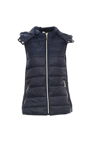 Fur Lined Zip Up Rib Side Detail w/ Hood Slide 1