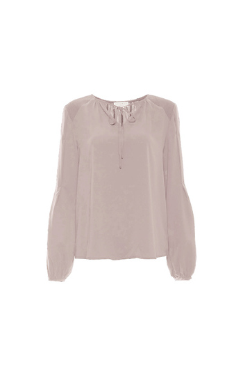 V-Neck Bubble Sleeve Blouse Slide 1