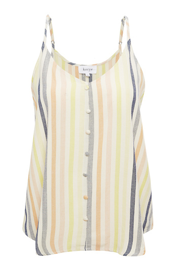 Candy Striped V-Neck Tank Slide 1