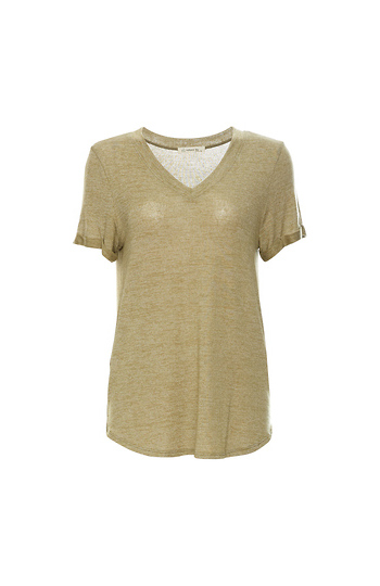 Boyfriend V-Neck Hacci Tee Slide 1