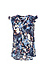 Split Neck Ruffle Sleeve Printed Top Thumb 1