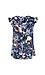Split Neck Ruffle Sleeve Printed Top Thumb 2