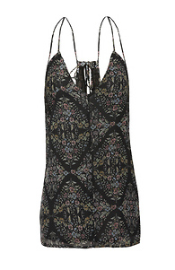 Printed Strappy Tie Back Swing Top Slide 1