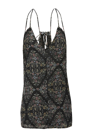 Printed Strappy Tie Back Swing Top Slide 1