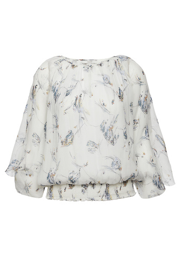 Joie Sheer Sleeve Blouse Slide 1