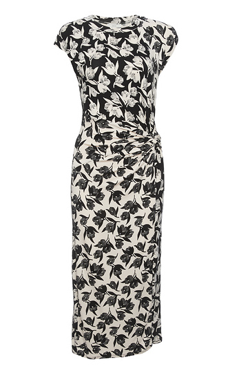 Joie Printed Midi Dress Slide 1