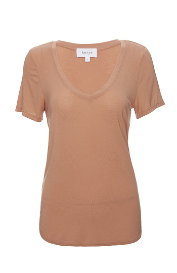 Micro Modal Slim V-Neck Tee Slide 1