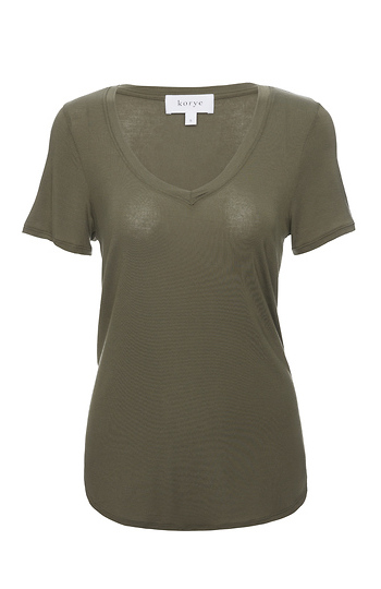 Micro Modal Slim V-Neck Tee Slide 1