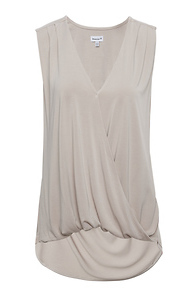 Veronica M Sleeveless Cupro Surplice Top Slide 1