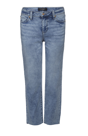Liverpool Crop Straight Leg with Fray Hem Slide 1
