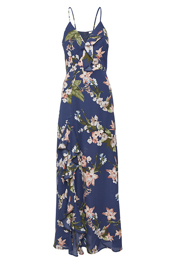 Sleeveless Faux Wrap Maxi Dress Slide 1
