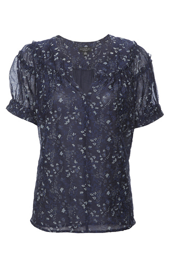 Floral Puff Sleeve Blouse Slide 1