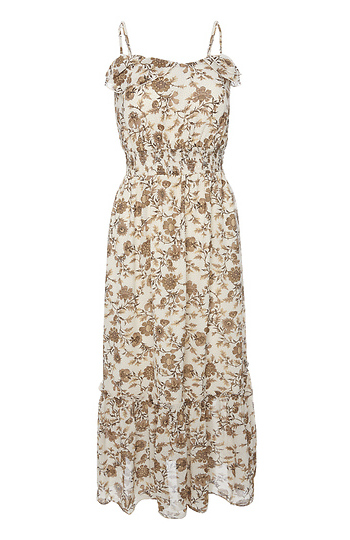 Smocked Waist Midi Dress Slide 1