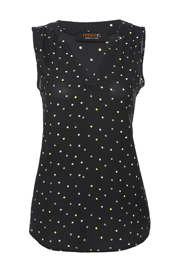 V Neck Sleeveless Top Slide 1