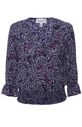 Veronica M Smocked Band Blouse Slide 1