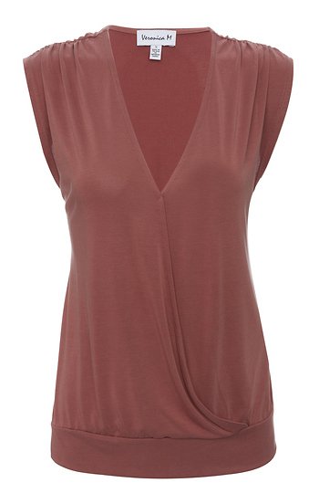 Veronica M Banded Surplice Top Slide 1