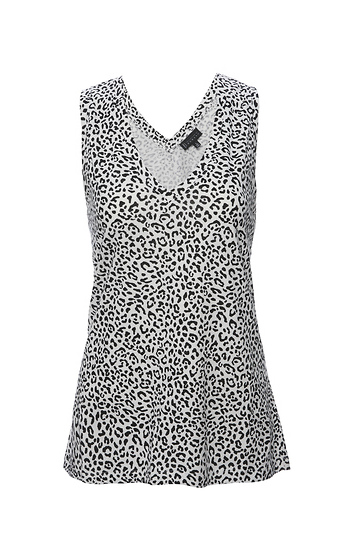 Printed V-Neck Tank Slide 1