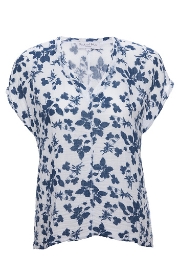 V-Neck Floral Tee Slide 1