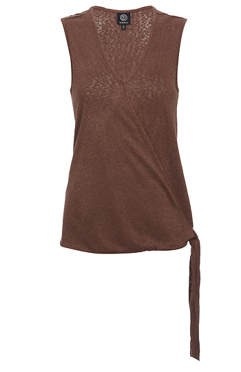 B Collection by Bobeau Sleeveless Surplice Tie Side Slide 1