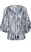 Sheer Feather Print Top Thumb 1