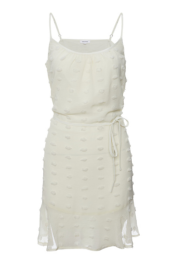 Swiss Dot Waist Tie Dress Slide 1