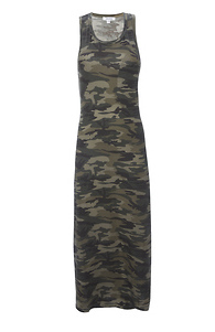 Racerback Camo Print Dress Slide 1