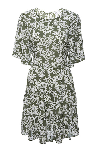 3/4 Sleeve Printed Dress Slide 1