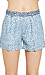 Line & Dot Leopard Denim Shorts Thumb 4