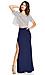 DAILYLOOK Ruched Side Slit Maxi Skirt Thumb 1