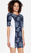 Line & Dot Contrast Piping Dress Thumb 3