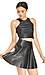 Streamlined Vegan Leather Circle Skirt Thumb 3